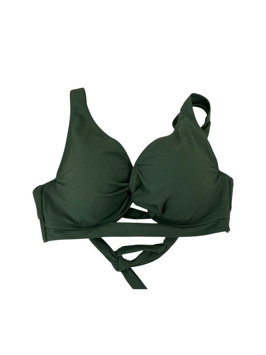 Shade & Shore Other - Shade & Shore Womens Green Bikini Top Push-Up Swimwear Size 34DD Back Strappy